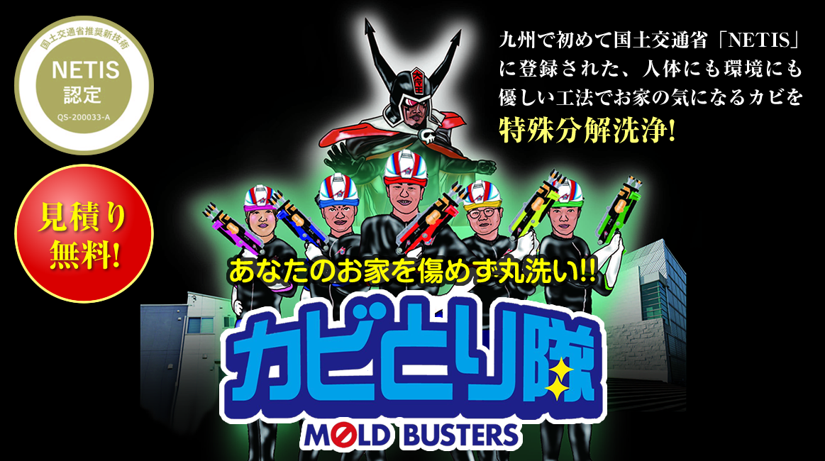 あなたのお家を傷めず丸洗い！気になるカビを特殊分解洗浄「カビとり隊」